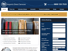 Tablet Screenshot of airportsdirectservices.co.uk